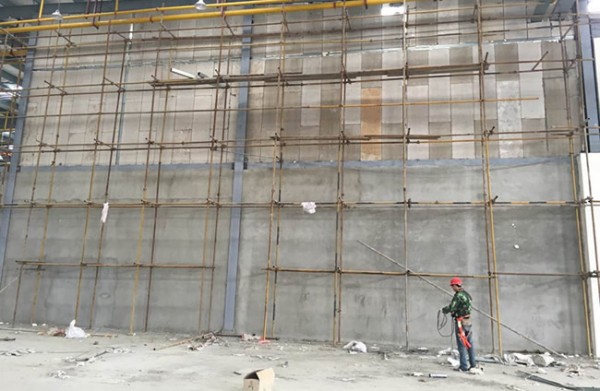 輕質復合夾芯隔墻板施工案例及說明