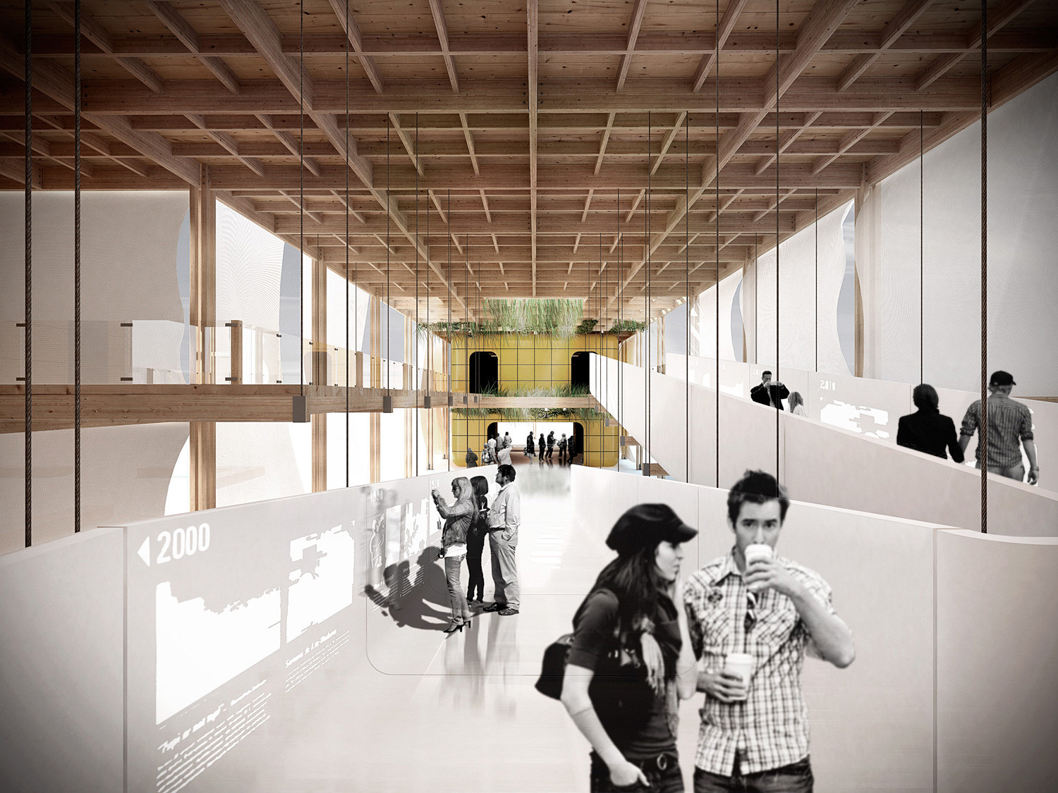 &ldquo;在體積構成挫折創建內部區域用于社交聚會和活動。其中非常大的地區，稱為&ldquo;巴西&rdquo;廣場，周圍是其他兩個休息區。它也可能觀察到藤架空間，工作交叉流通渠道。&rdquo;